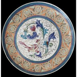 4 Vtg Toyo Floral & Bird of Paradise Porcelain Decorative Plates Hand Painted